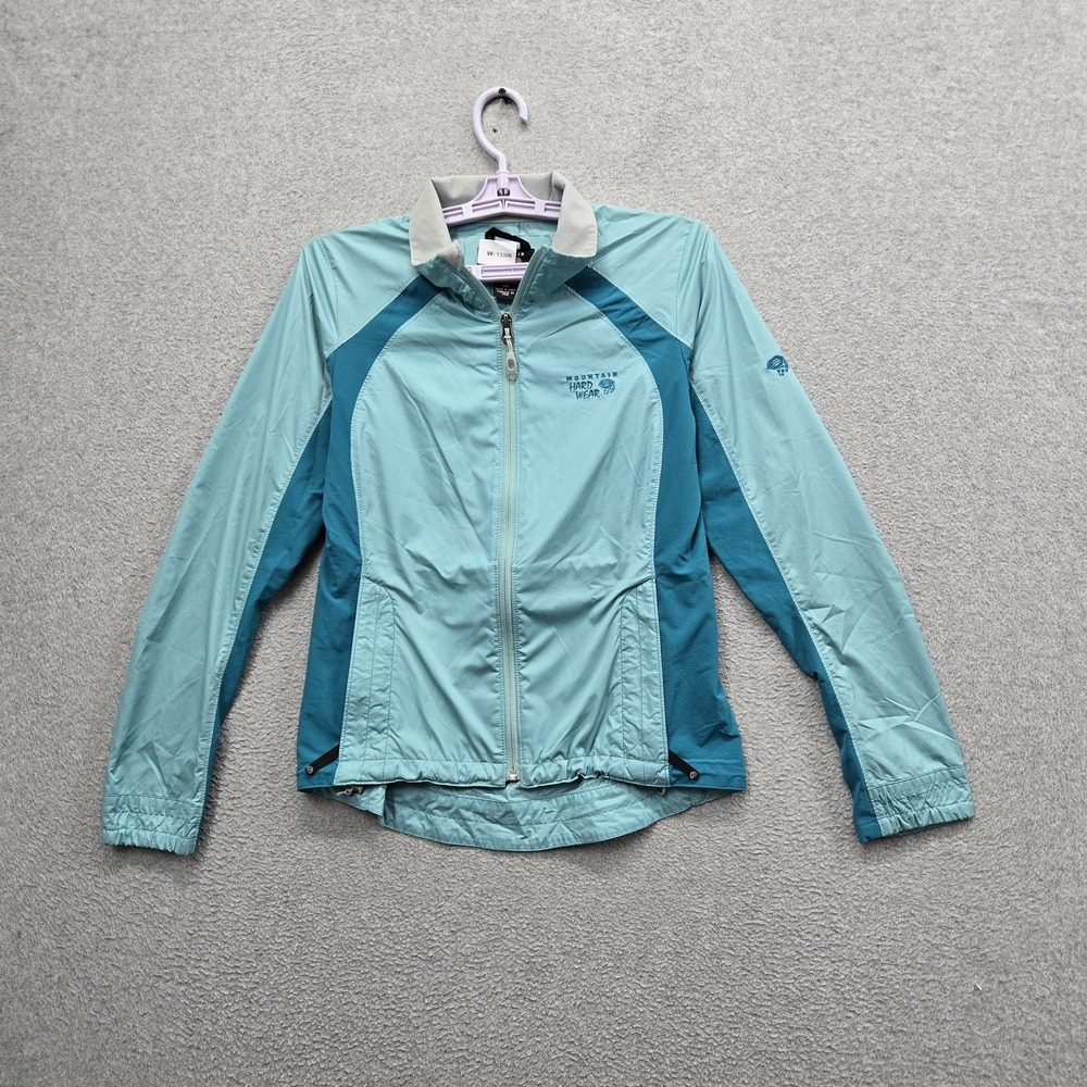 Mountain Hardwear Women Jacket S/P Light Blue Nylon Polyester Embroidered